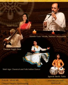 Stuti Aga dance performance with manish Vyas and Band at Choessi Theater Lichtensteig,Switzerland