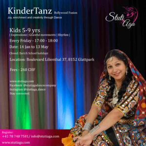SADC Kinder Bollywood Tanz kurs Jeder woche Zurich