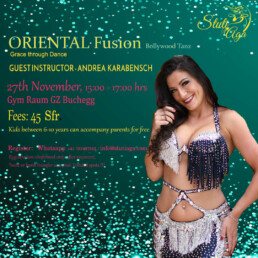 SADC Oriental fusion Bollywood Workshop (Add grace to your moves) Bellydance bollywood dance Zuirch Switzerland with Stuti Aga Andrea Karabensch